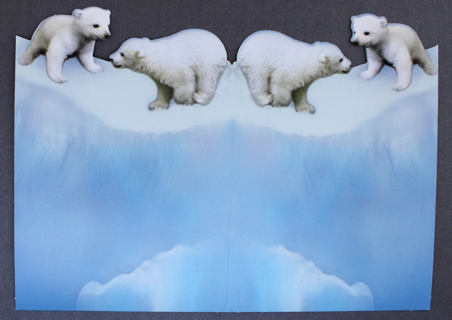 Karte Motiv Eisbären & Briefumschlag B6 Format 125mm x 176mm