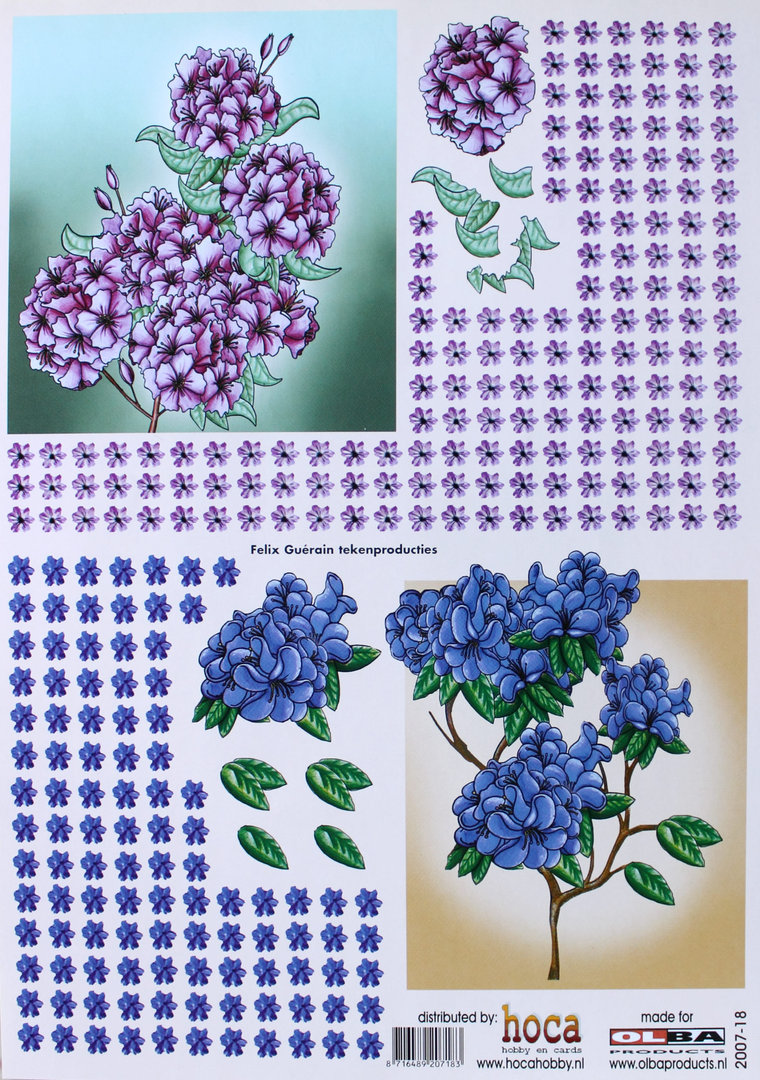 3D Olba - Motivbogen Nr.18 Blumenmotive