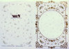 TBZ Pergament Transparent Karte genutet Nr.3014 geprägt Blüten