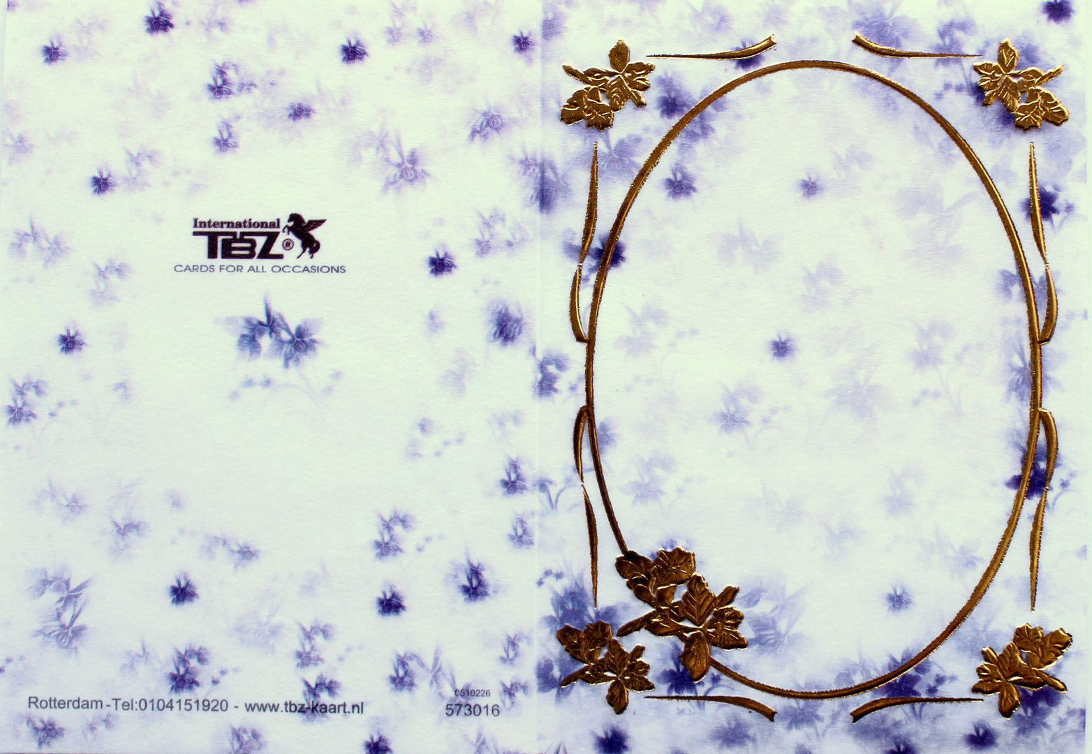 TBZ Pergament Transparent Karte genutet Nr.3016 geprägt Blüten