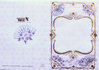 TBZ Pergament Transparent Karte genutet Nr.3017 geprägt Rosen mit Fächer