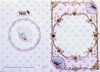 TBZ Pergament Transparent Karte genutet Nr.3018 geprägt Rosen mit Fächer