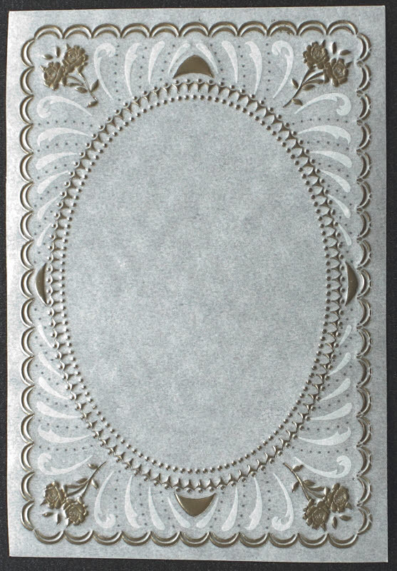 TBZ Kartenaufleger Nr.6007 Pergament Transparent Silberfolien Verzierung