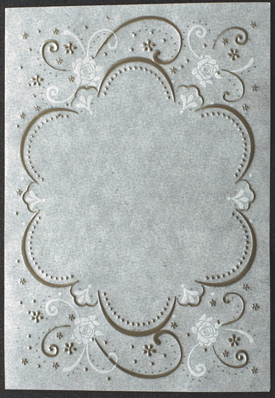 TBZ Kartenaufleger Nr.6008 Pergament Transparent Silberfolien Verzierung