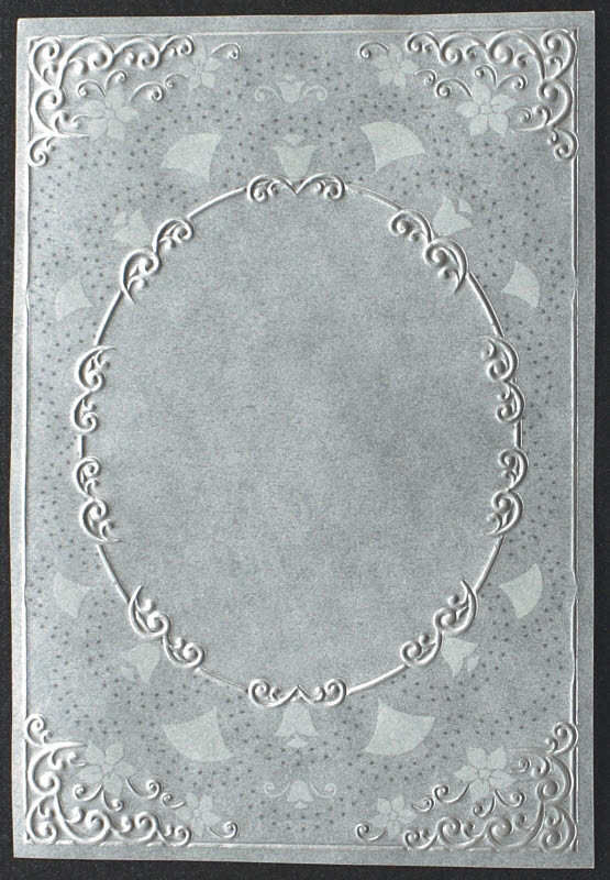TBZ Kartenaufleger Nr.6015 Pergament Transparent Silberfolien Verzierung