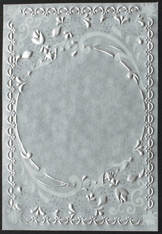 TBZ Kartenaufleger Nr.6019 Pergament Transparent Silberfolien Verzierung