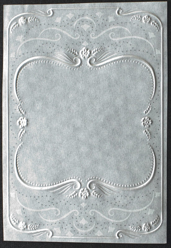 TBZ Kartenaufleger Nr.6022 Pergament Transparent Silberfolien Verzierung
