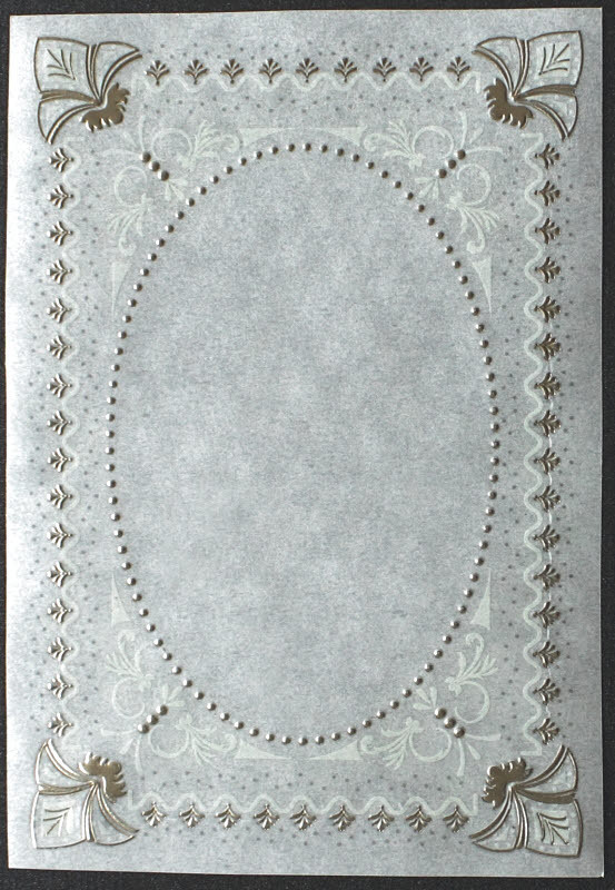 TBZ Kartenaufleger Nr.6026 Pergament Transparent Silberfolien Verzierung