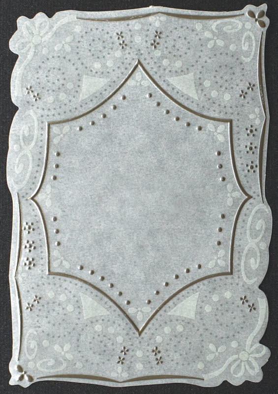 TBZ Kartenaufleger Nr.6027 Pergament Transparent Silberfolien Verzierung