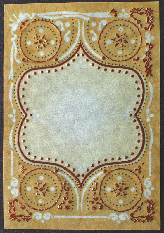 TBZ Kartenaufleger Nr.6030 Pergament Transparent Kupferfolien Verzierung