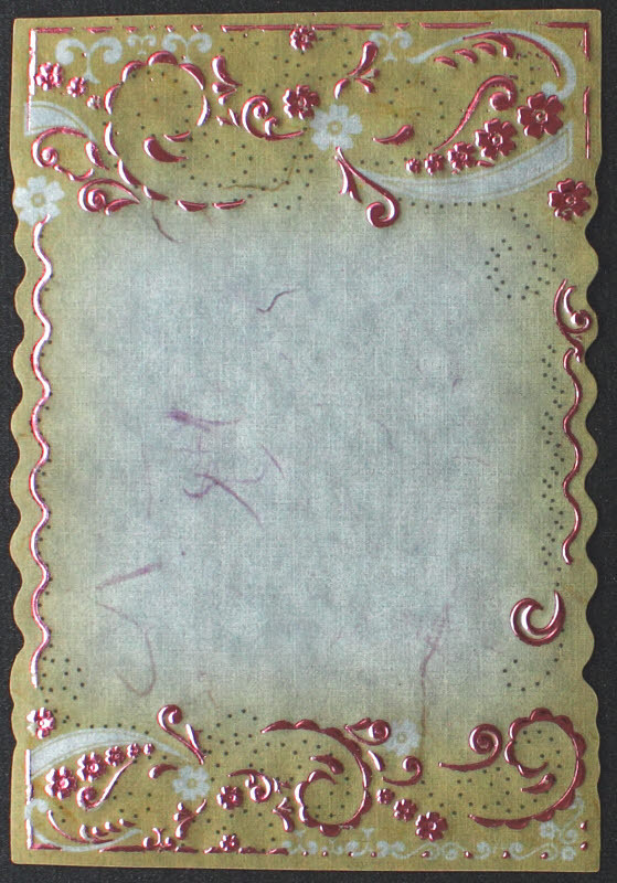 TBZ Kartenaufleger Nr.6034 Pergament Transparent Pink metallic Folien Verzierung