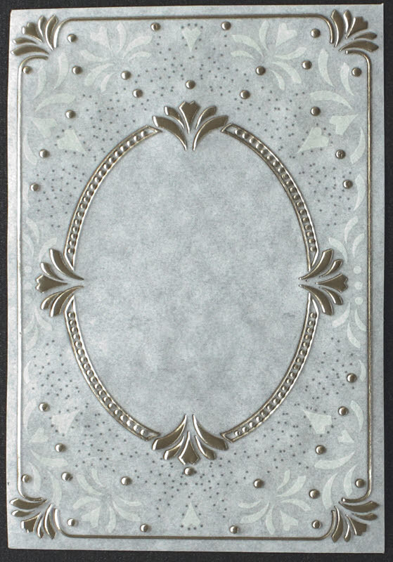 TBZ Kartenaufleger Nr.6039 Pergament Transparent Silberfolien Verzierung
