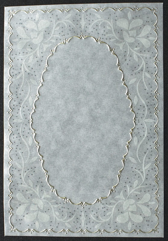 TBZ Kartenaufleger Nr.6045 Pergament Transparent Silberfolien Verzierung