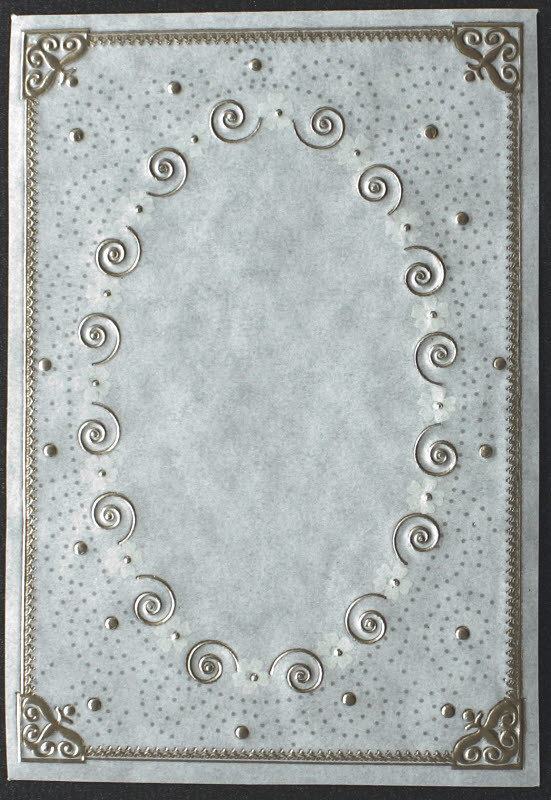 TBZ Kartenaufleger Nr.6046 Pergament Transparent Silberfolien Verzierung