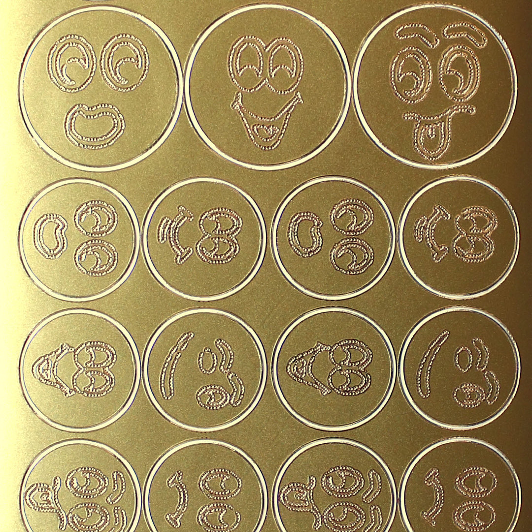 Sticker Nr.1142 Gold Smileys