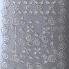Sticker Nr.1182 Silber Rosen Blüten Bordüre Ecken