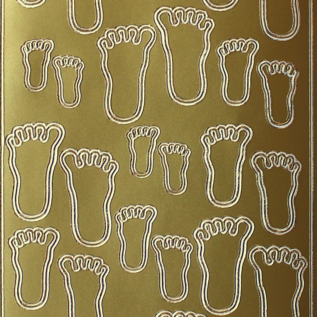 Sticker Nr.2293 Gold Fußabdrücke