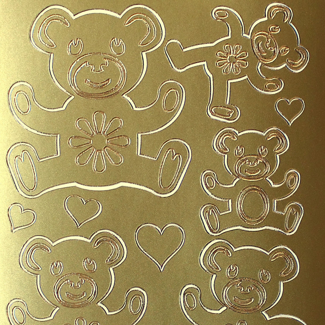 Sticker Nr.4005 Gold Motiv Teddy Bär
