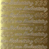 Sticker Nr.01016 Gold Schreibschrift zum Hochzeitstag - Zahlen 0 bis 6