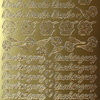 Sticker Nr.01021 Gold Danke - Danksagung - Motive Kleeblatt Blume Herz