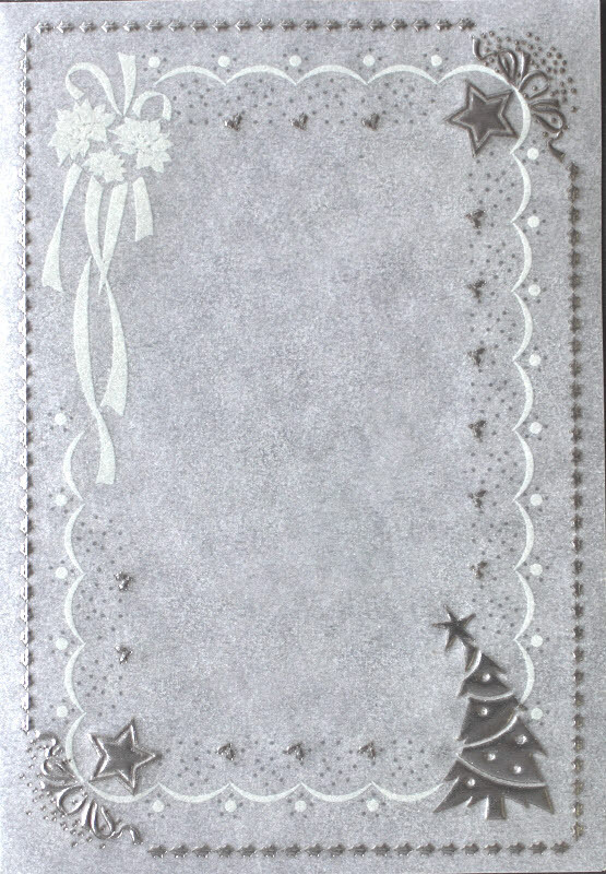 TBZ Kartenaufleger Nr.6058 Pergament Transparent Silberfolien Verzierung