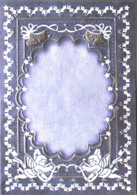 TBZ Kartenaufleger Nr.6072 Pergament Transparent Silberfolien Verzierung