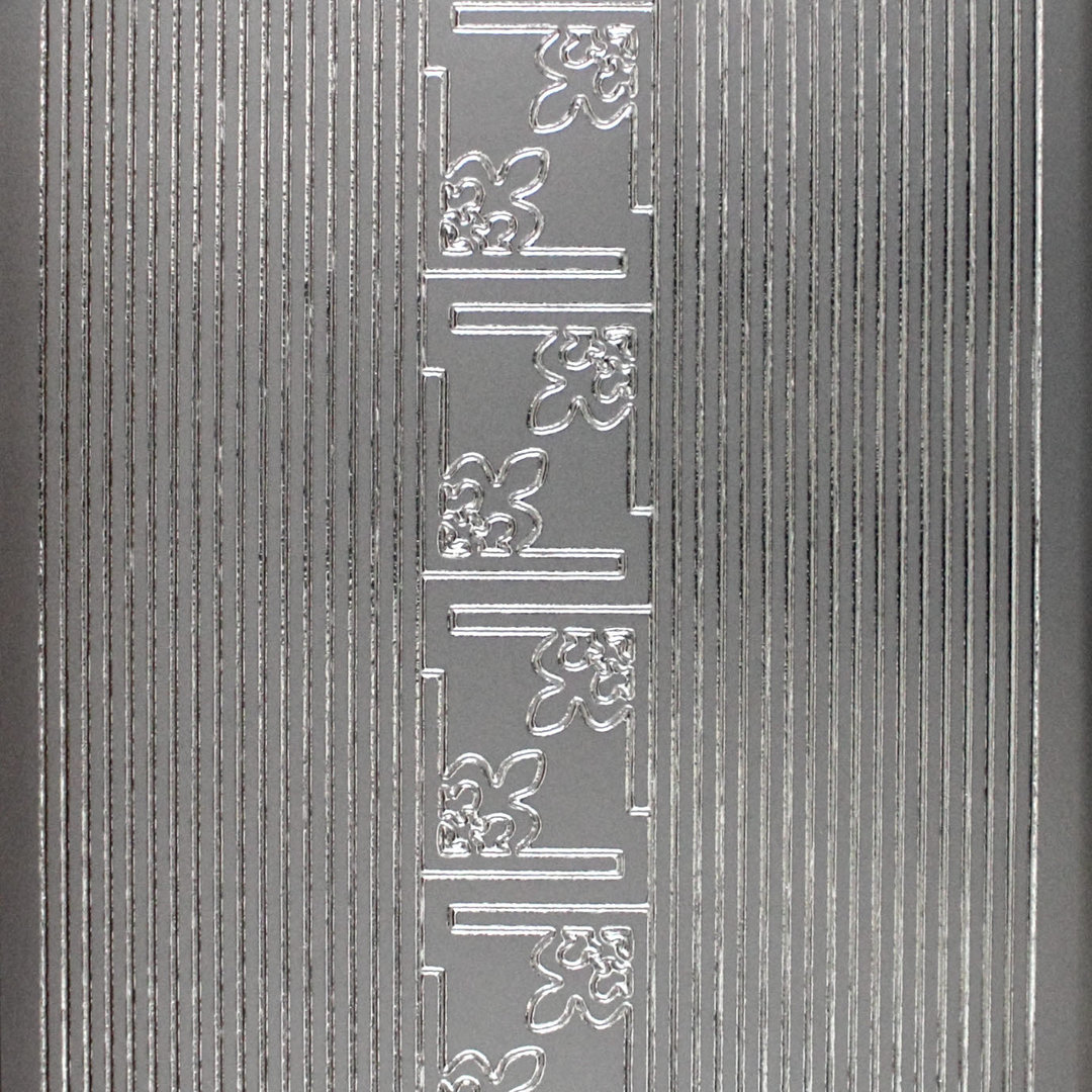Sticker Nr.7004 Silber Linien - Ecken