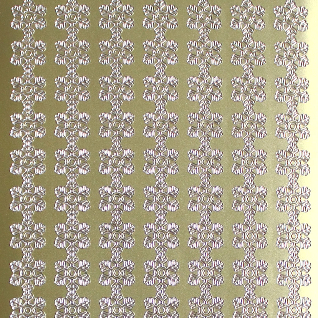 Sticker Nr.0973 Gold Eiskristalle - Bordüre