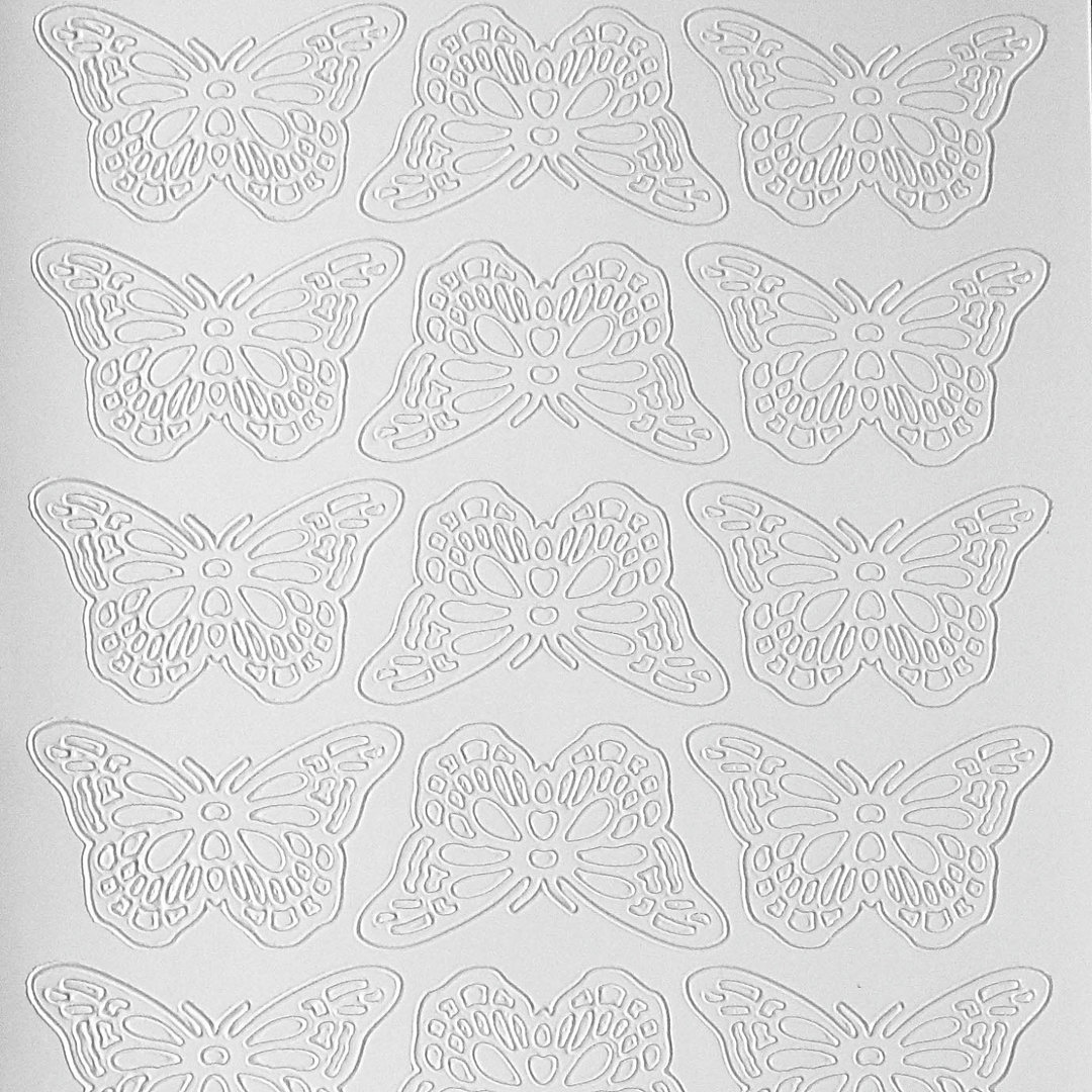 Sticker Nr.0822 Weiss Schmetterlinge - Butterfly