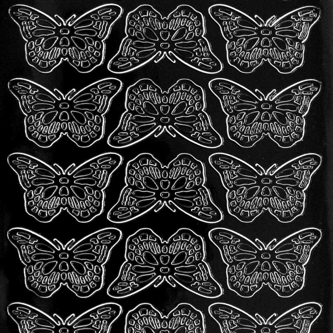Sticker Nr.0822 Schwarz Schmetterlinge - Butterfly