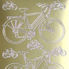 Sticker Nr.1005 Gold Motiv Fahrräder