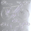 Sticker Nr.1005 Silber Motiv Fahrräder