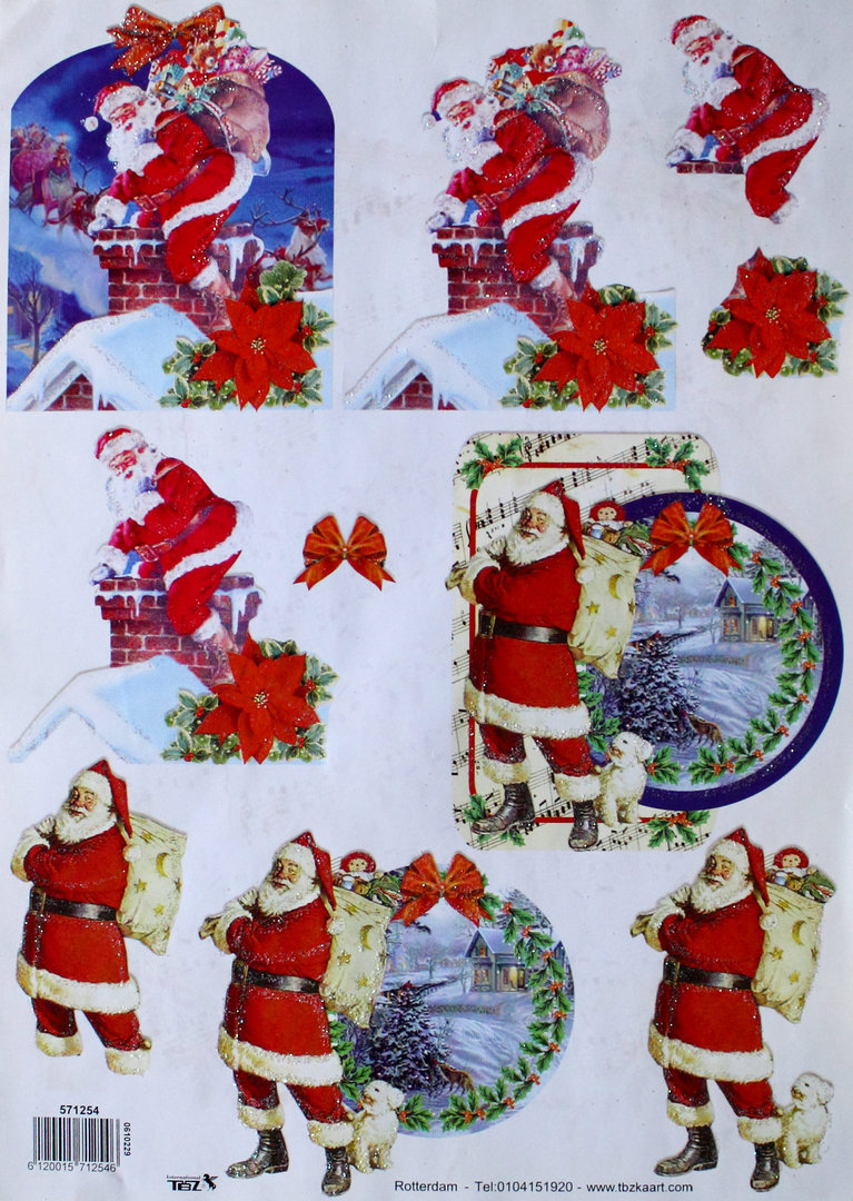 3D Schneidebogen Nr.1254 TBZ Motive Weihnachten mit Glitter