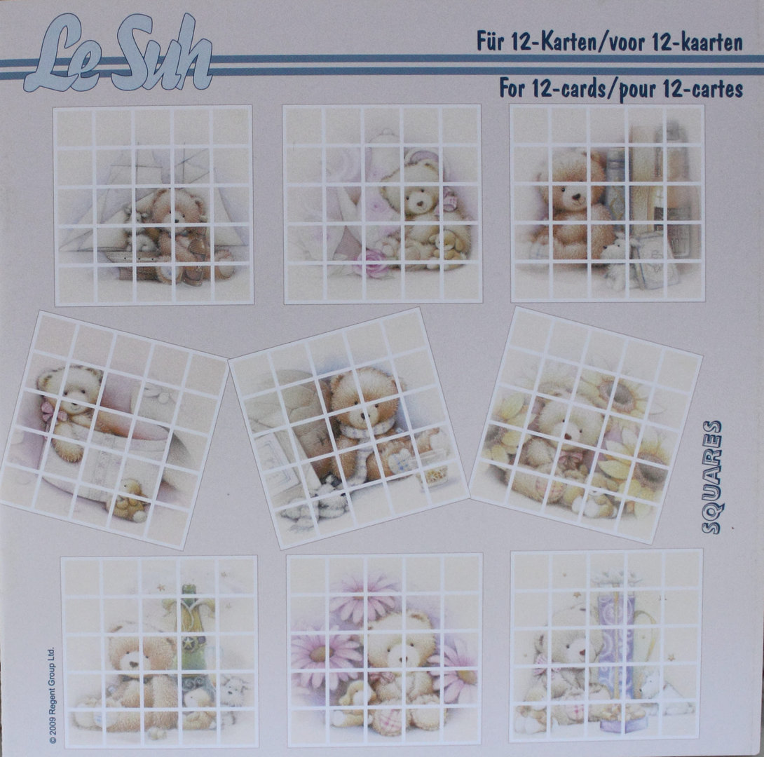 Le Suh Squares Nr.4007 Blocks 3D Mosaik Technik Buch Teddy