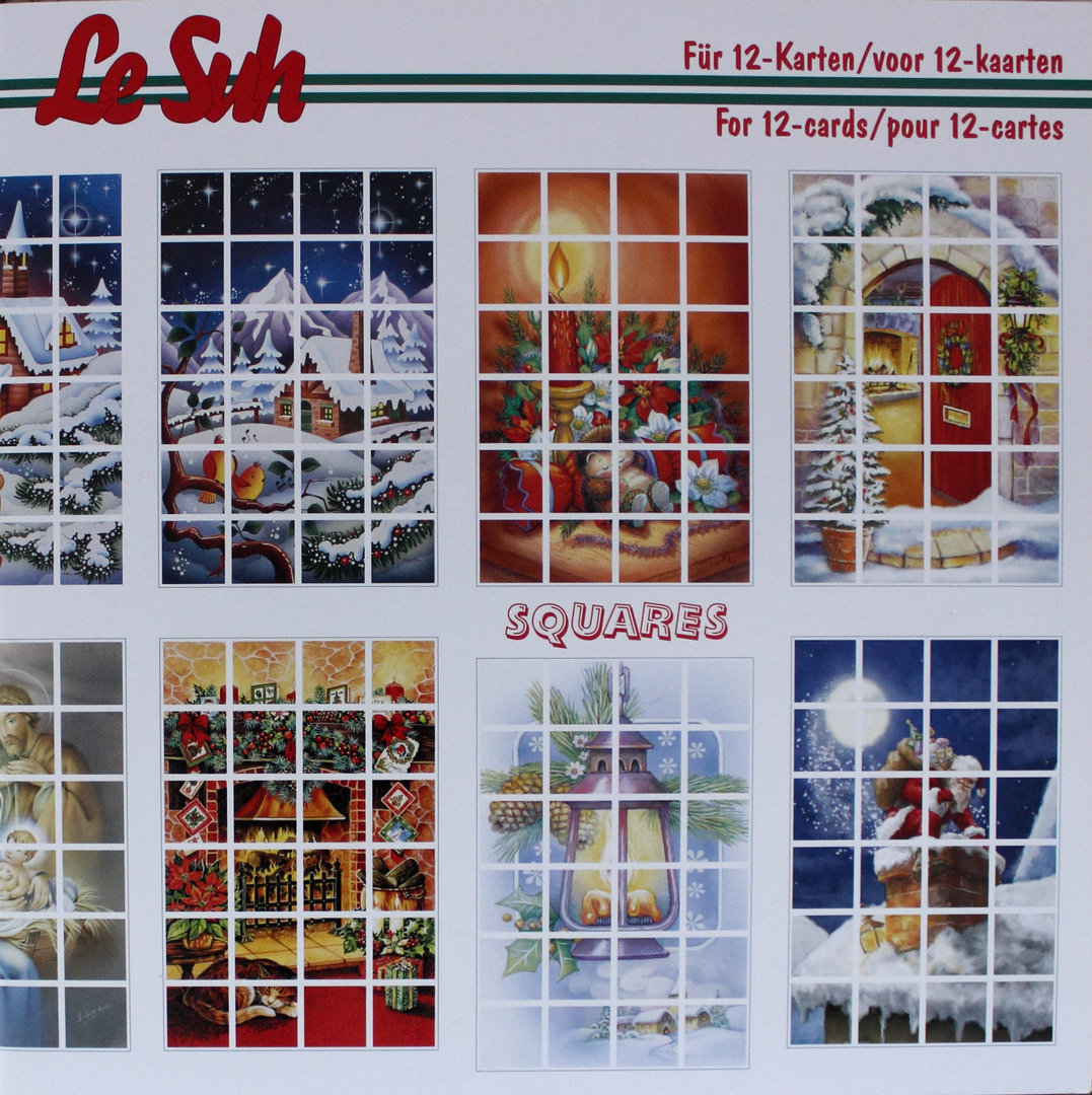 Le Suh Squares Nr.4008 Blocks 3D Mosaik Technik Buch Weihnachten
