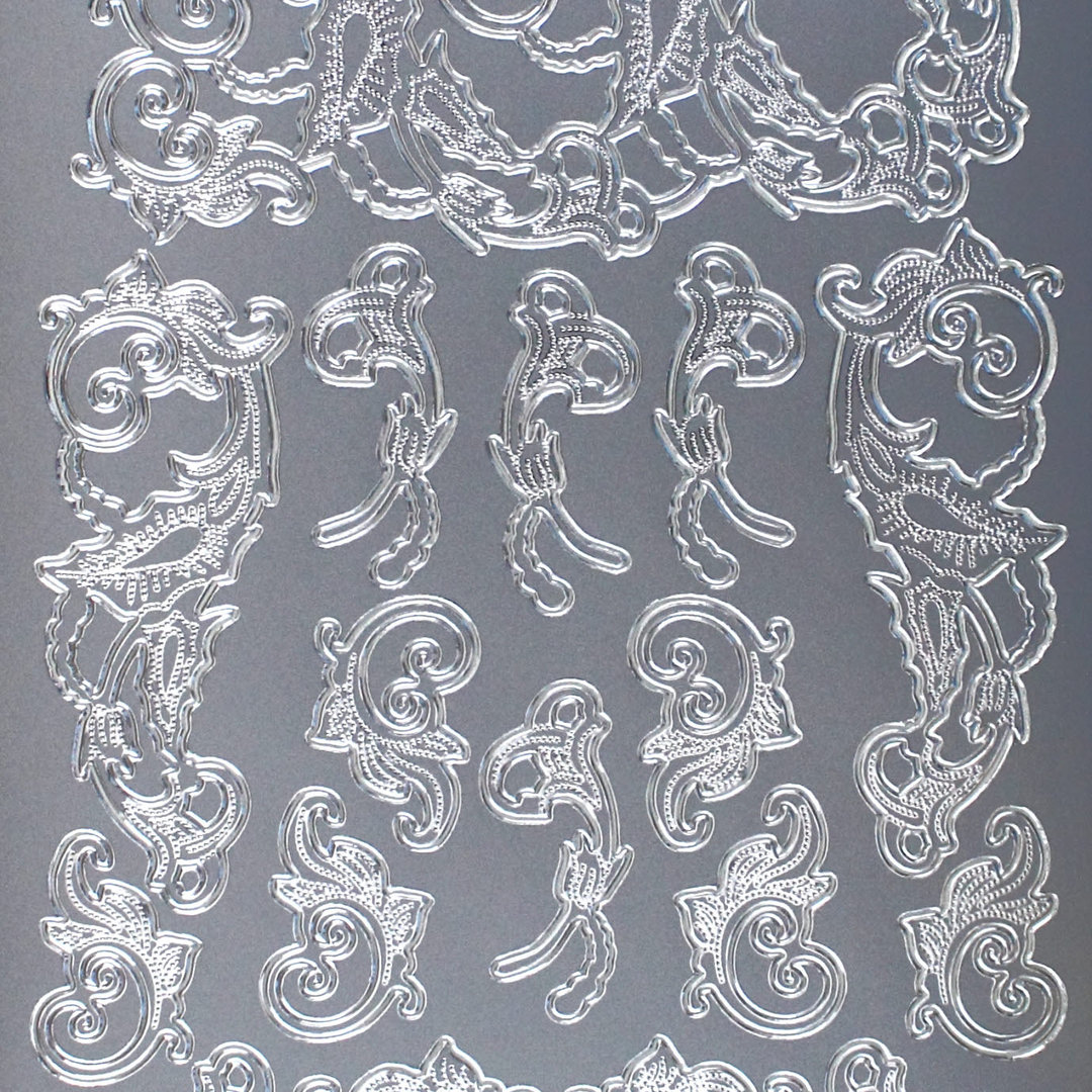Sticker Nr.0122 Silber Ornamente