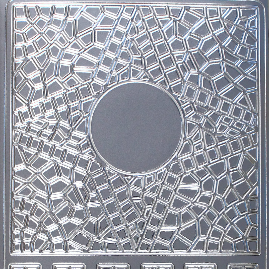 Sticker Nr.0154 Silber Mosaik - Stern