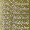 Sticker Nr.0451 Gold Schreibschrift Frohe Weihnachten