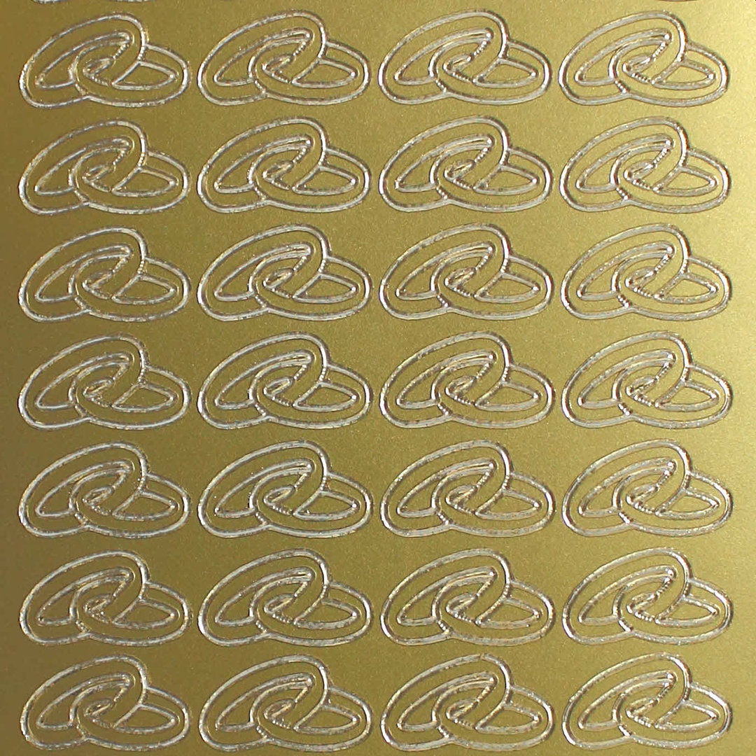 Sticker Nr.0108 Gold Ringe - Trauringe - Eheringe