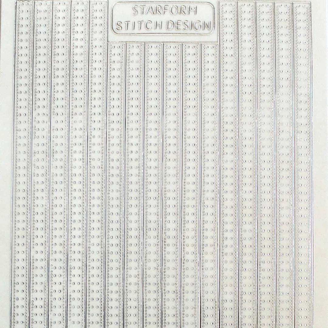 Sticker Nr.3205 Transparent Silber Bordüren zum Sticken
