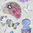 Geprägte Sticker Nr.8064A Blumen - Fächer - Stuhl - Schmetterlinge - Labels mit Glitter