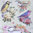 Geprägte Sticker Nr.8078A Blumen - Vogelwelt mit Glitter