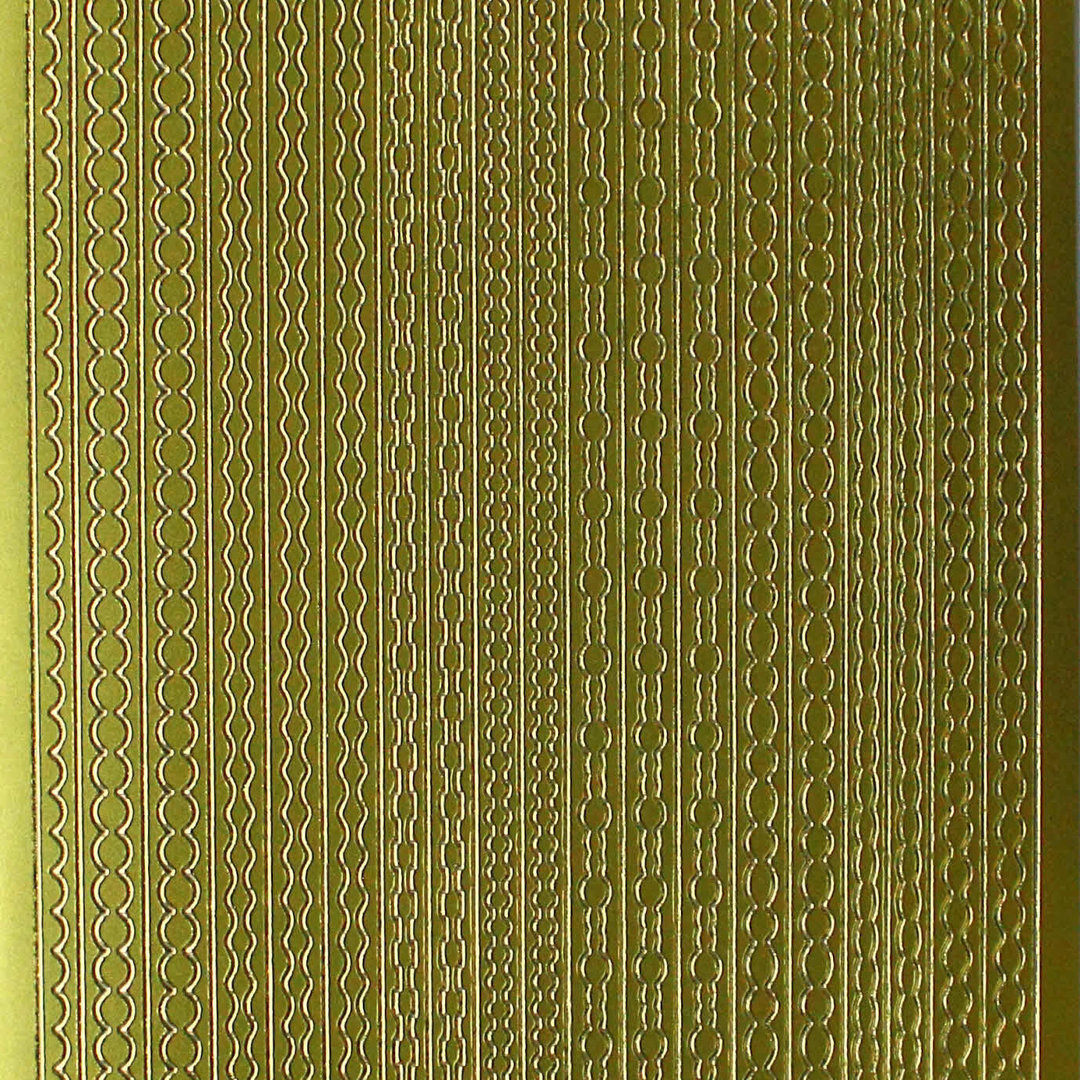 Sticker Nr.1001 Gold Ketten Borten Bordüren Mix
