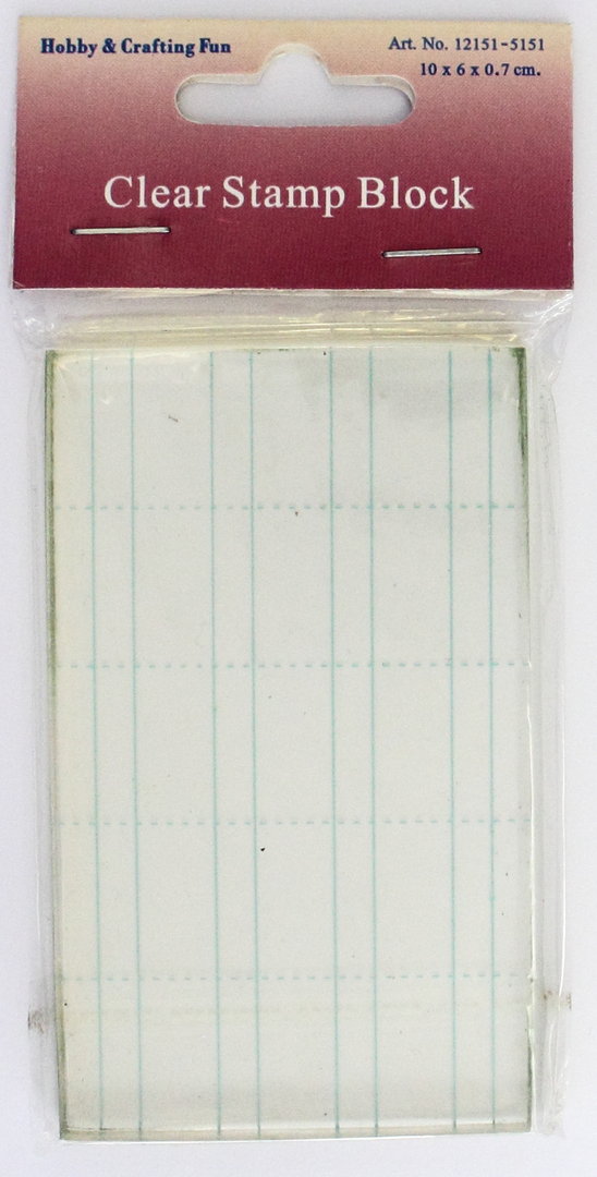Clear Stamp Block mit Raster Nr.5151 10 x 6 x 0,7 cm