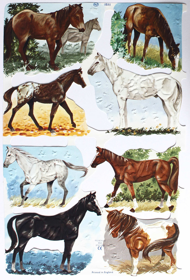 Glanzbilder Nr.1511 Pferde