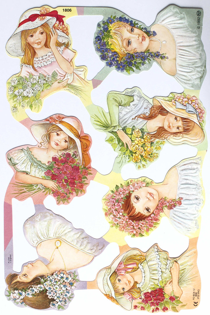 Glanzbilder Nr.1806 Blumenmädchen