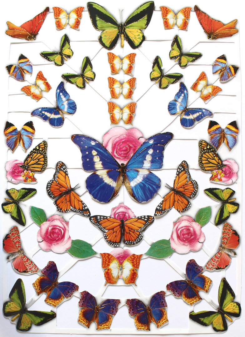 Glanzbilder Nr.0000 Schmetterlinge - Gold - Verzierung